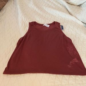 NWT crop muscle tank size L